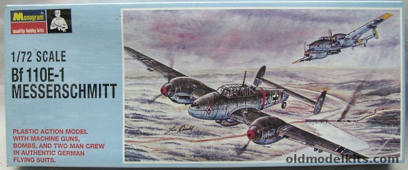 Monogram 1/72 Messerschmitt Bf-110E-1 Blue Box - (Bf110), PA162-100 plastic model kit